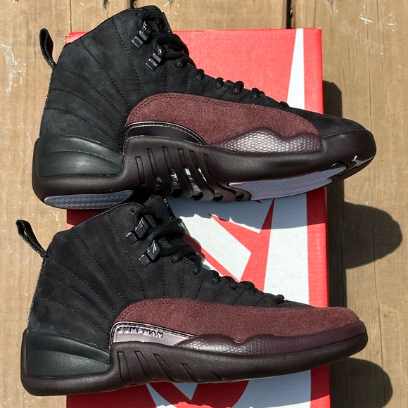NEW Nike Air Jordan 12 Retro "A Ma Maniere" (Black / Burgundy Crush) - Picture 5 of 12